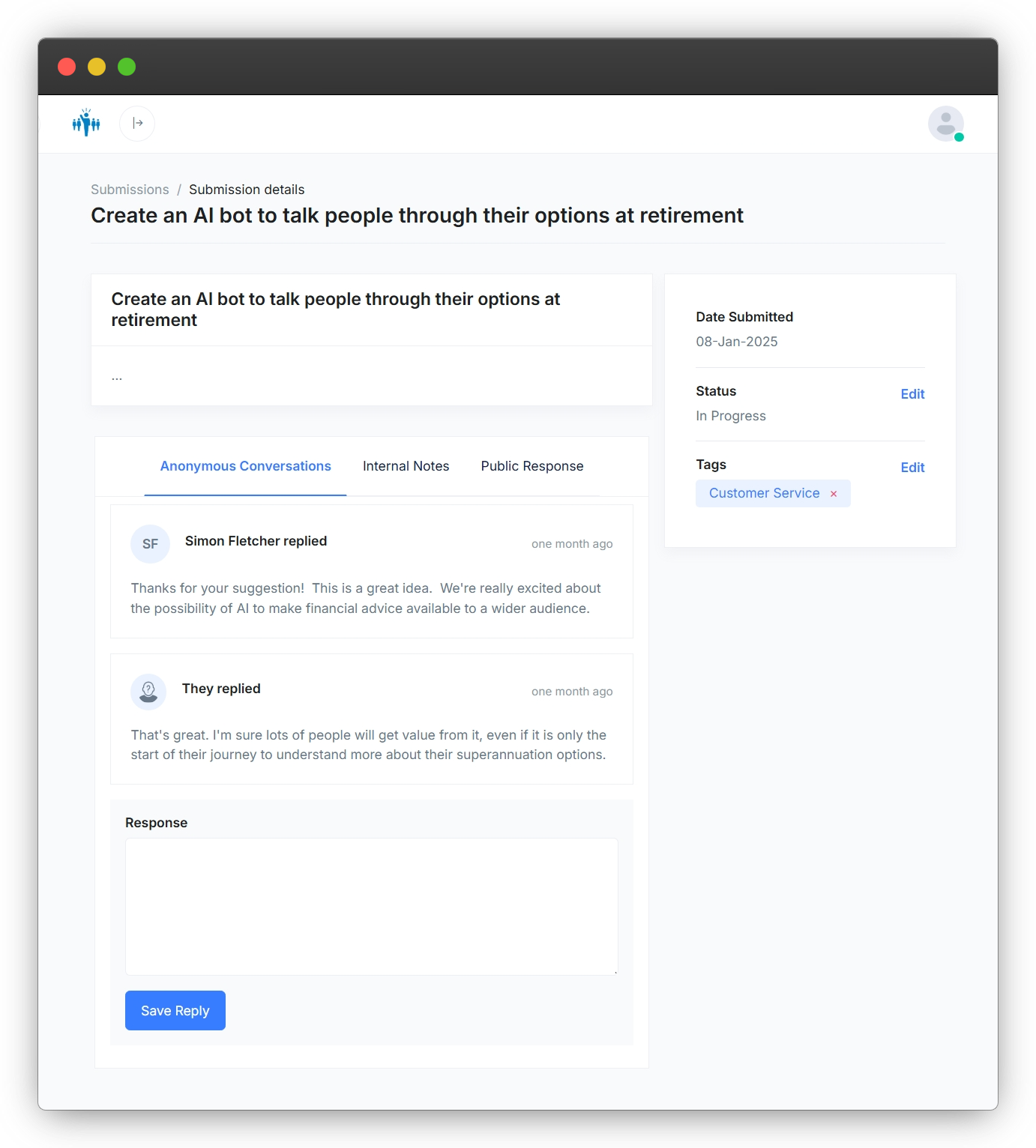 Screenshot of notification preferences screen