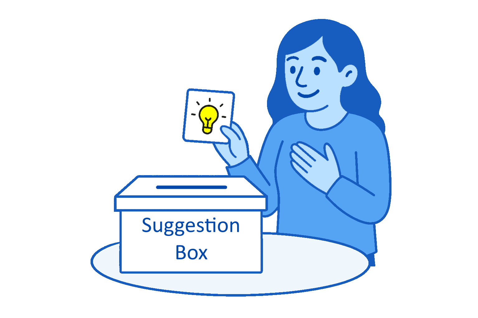 Image of someone collecting feedback in a box