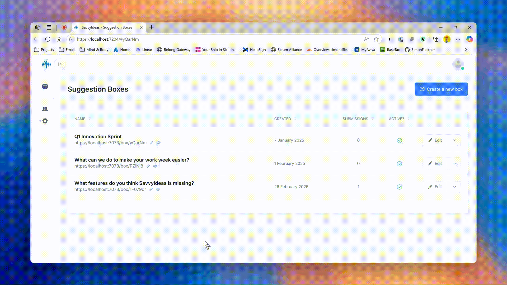 Application screen showing option to archive a submission's subject has been updated